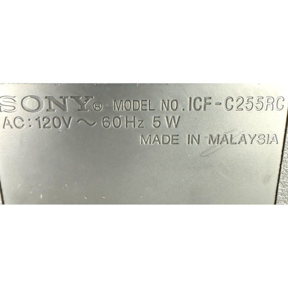 Sony ICF-C255RC Dream Machine AM/FM Radio Alarm Clock With Antenna Silver Tested - Picture 5 of 7